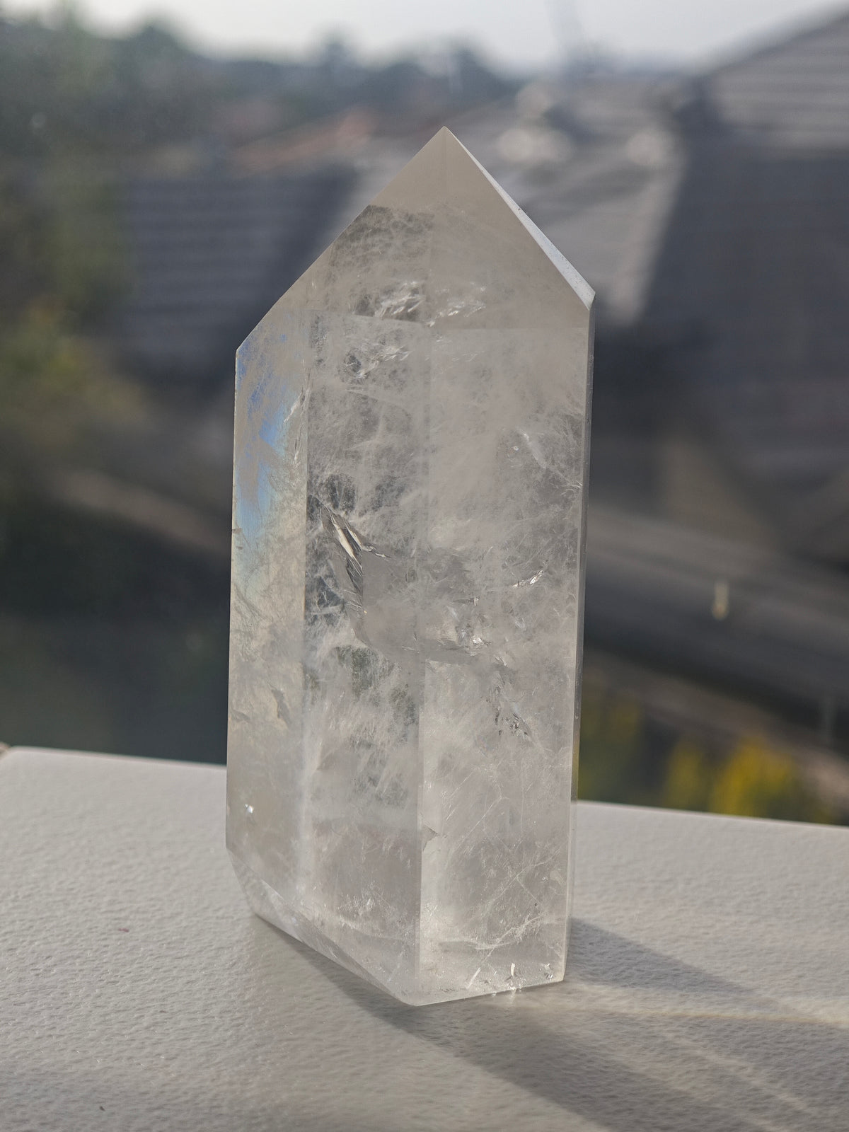 Exact large Brazilian clear quartz tower #17, 346g – view 7