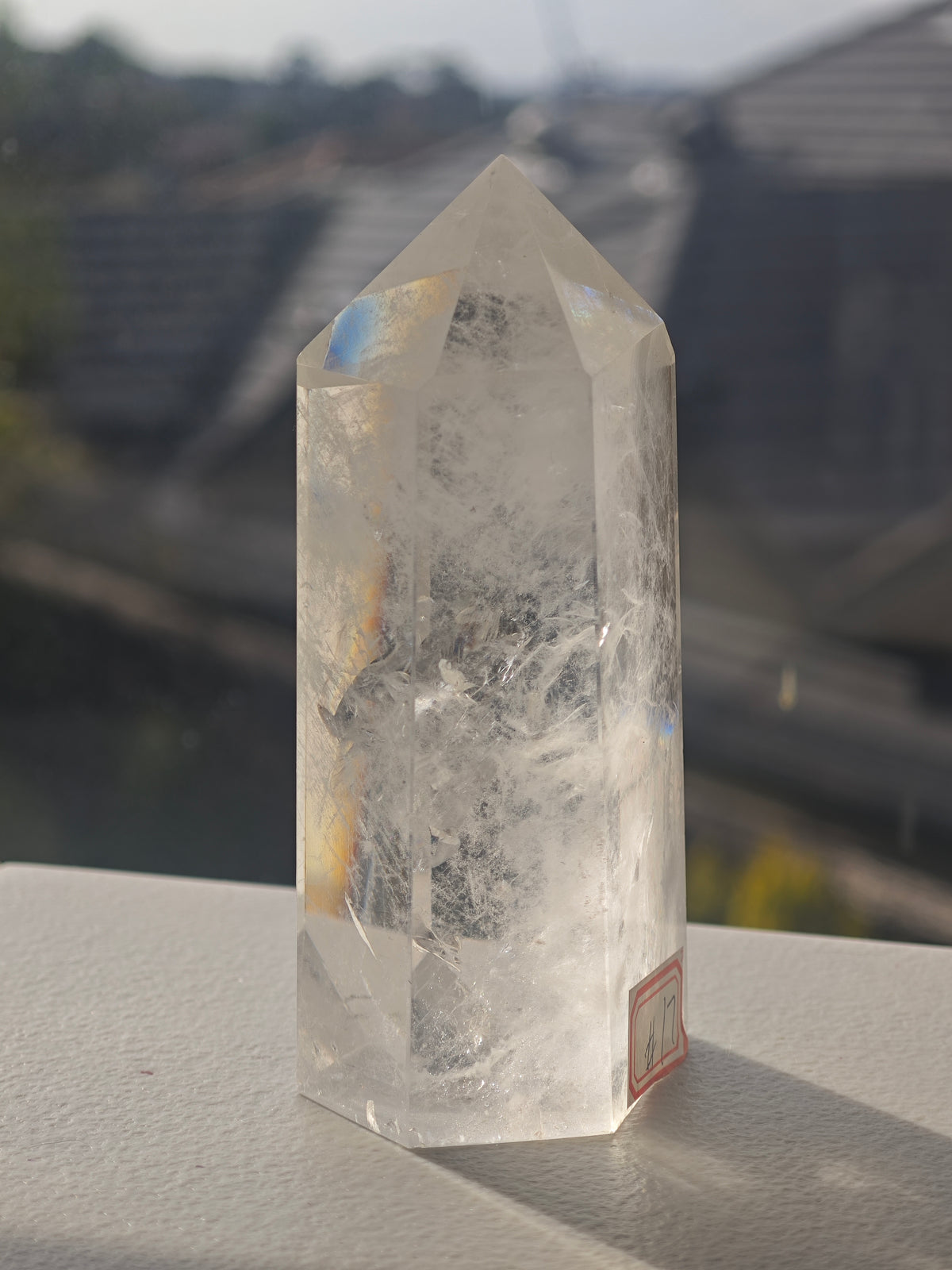 Exact large Brazilian clear quartz tower #17, 346g – view 4