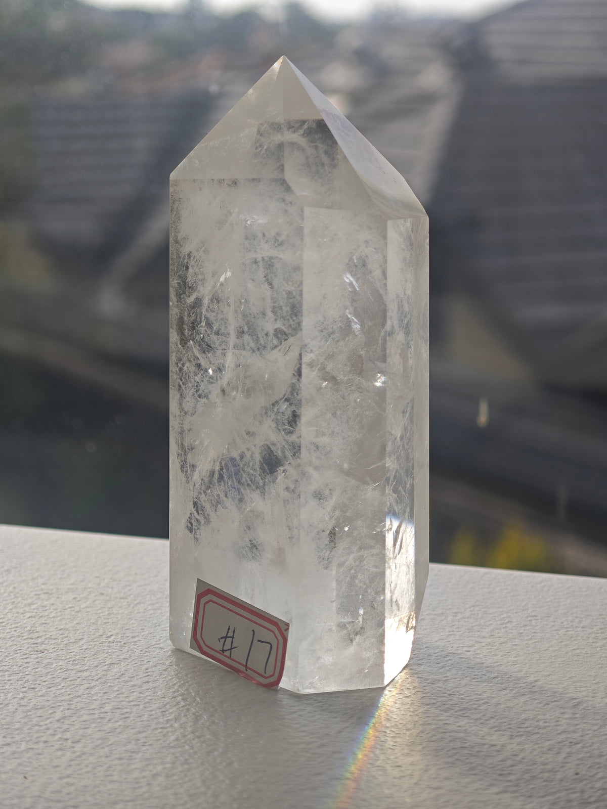 Exact large Brazilian clear quartz tower #17, 346g – view 8