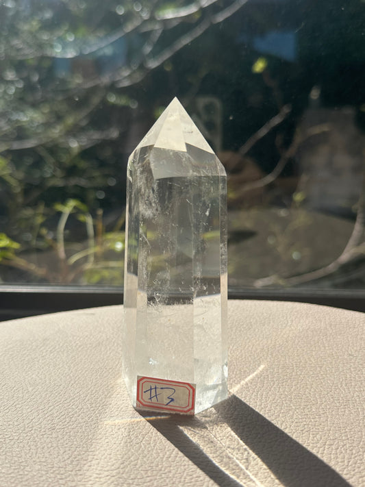 AAAAA Premium Large Clear Quartz Tower #3