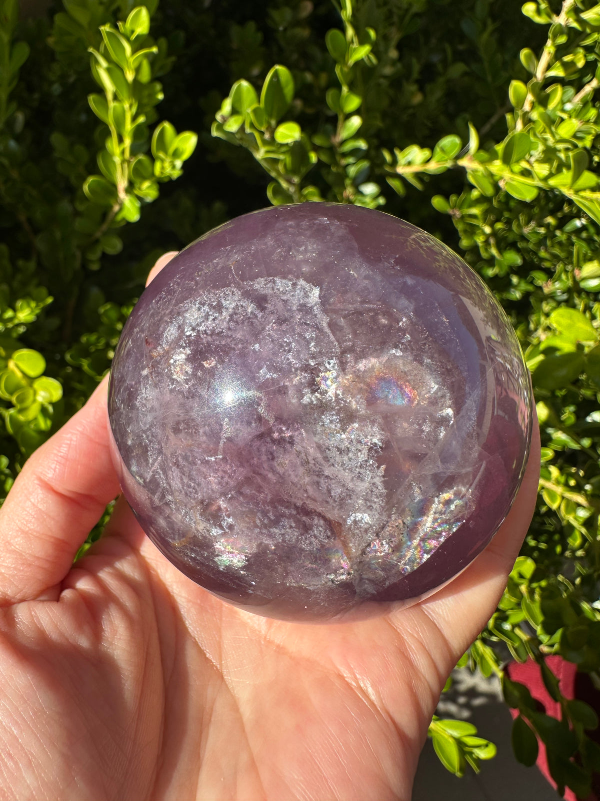 Purple Fluorite Sphere with Violet Zoning | 557g 6.1cm Exact Piece #1