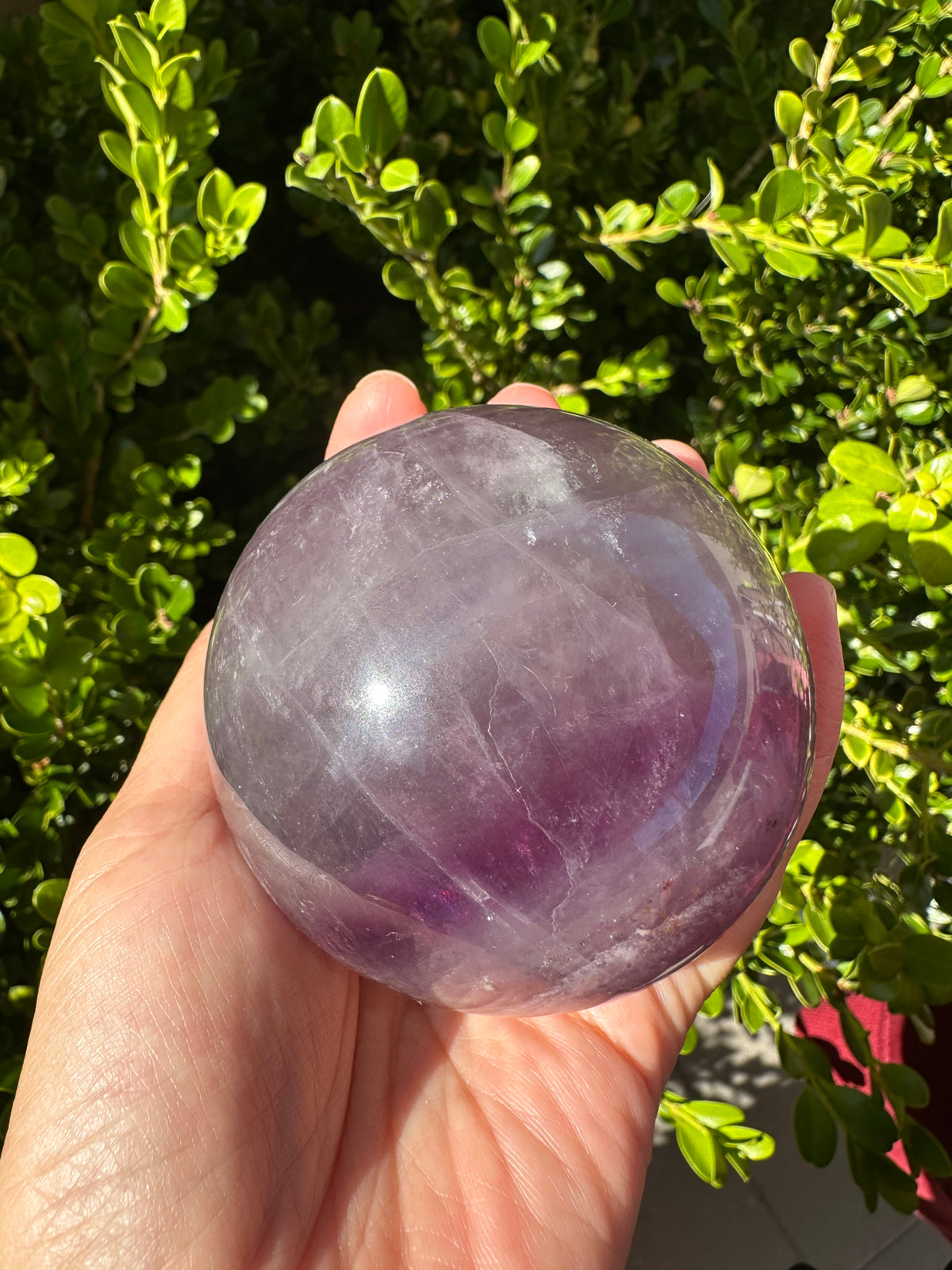Purple Fluorite Sphere with Violet Zoning | 557g 6.1cm Exact Piece #1