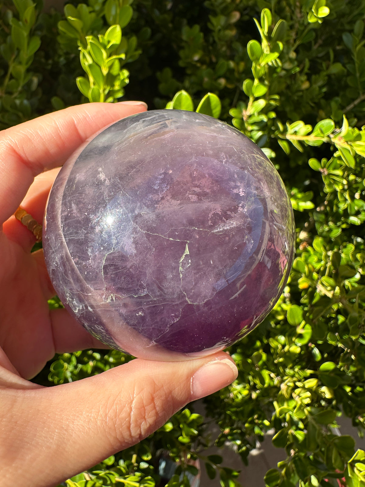 Purple Fluorite Sphere with Violet Zoning | 512g 6.7cm Exact Piece #4