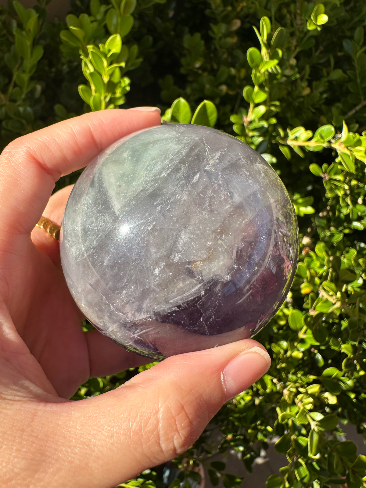 Purple Fluorite Sphere with Violet Zoning | 512g 6.7cm Exact Piece #4