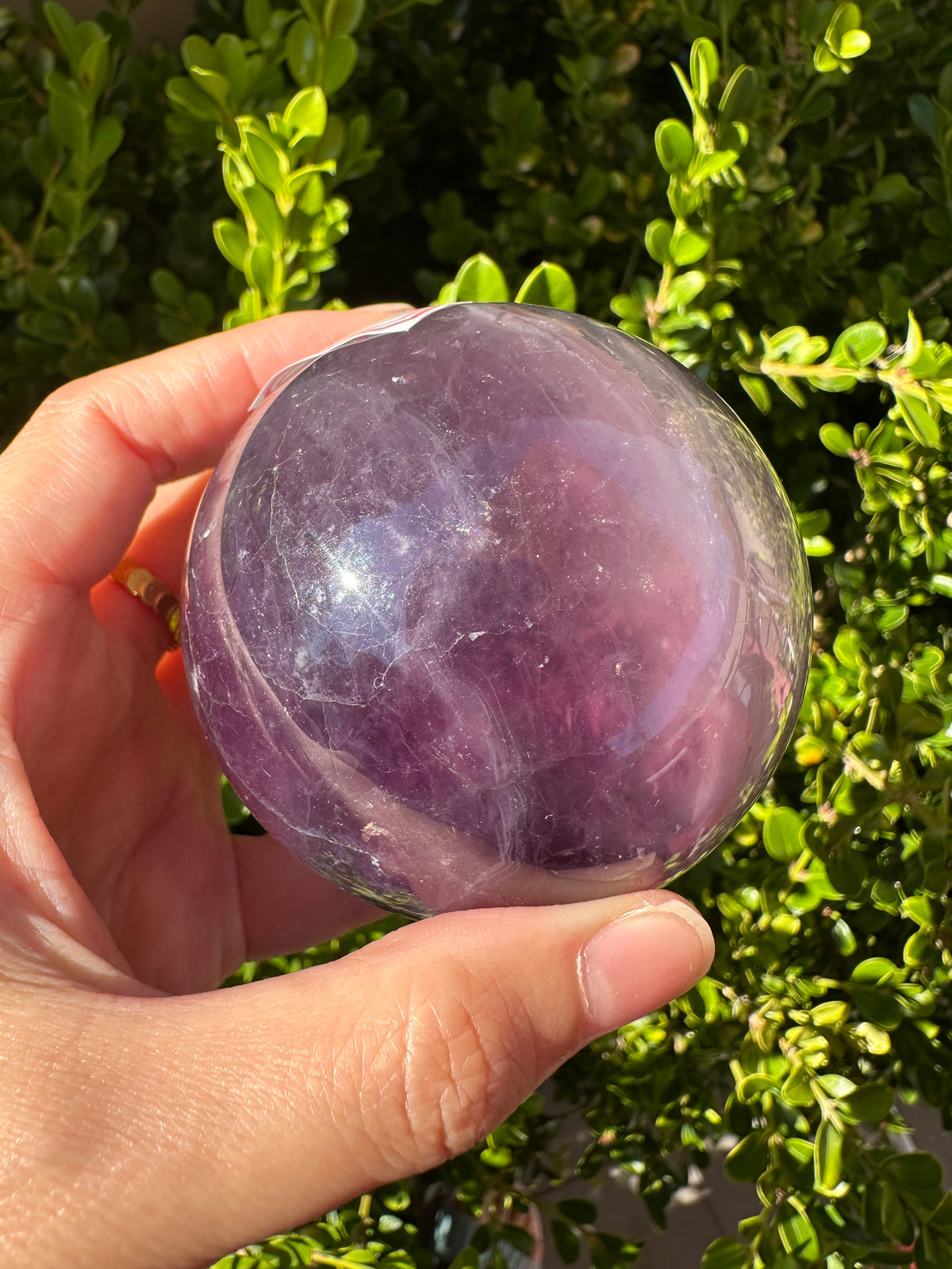 Purple Fluorite Sphere with Violet Zoning | 512g 6.7cm Exact Piece #4