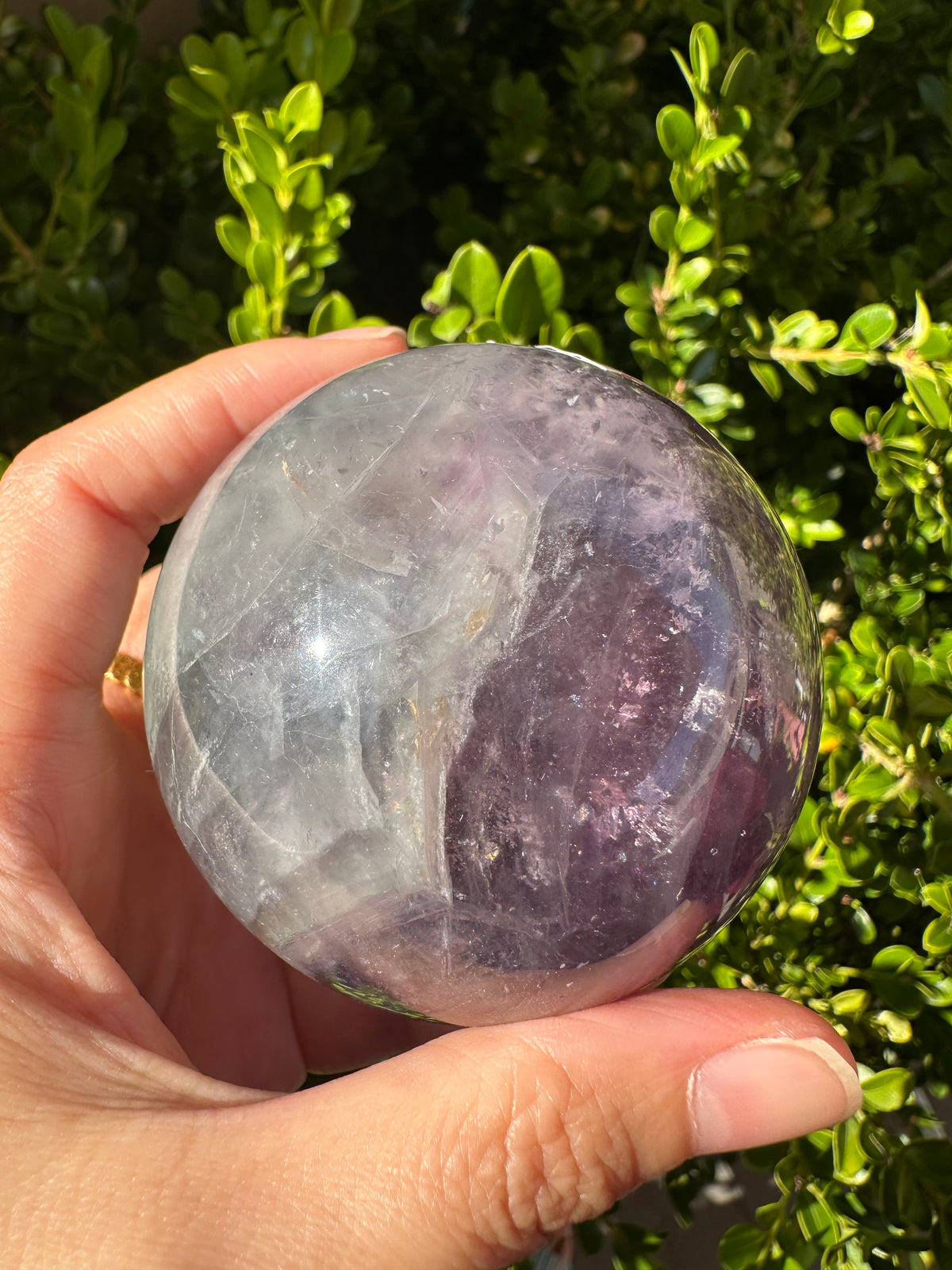 Purple Fluorite Sphere with Violet Zoning | 512g 6.7cm Exact Piece #4