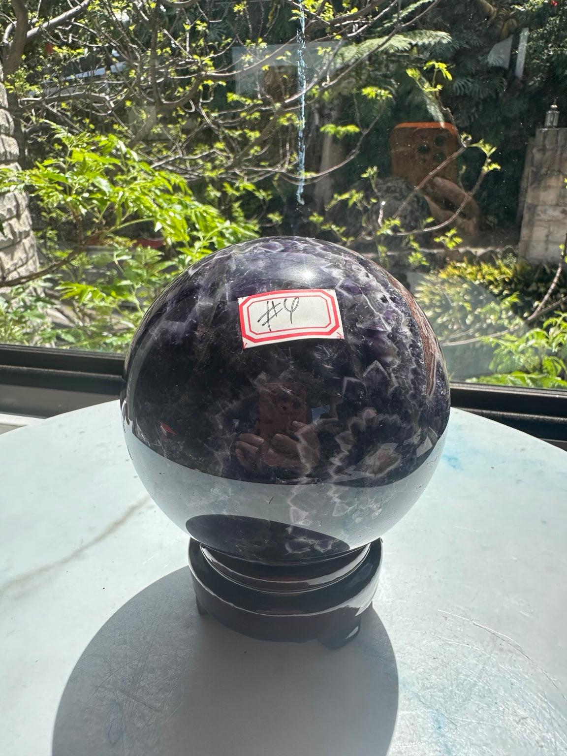 Original natural-light photograph of Dream Amethyst sphere #4, 1