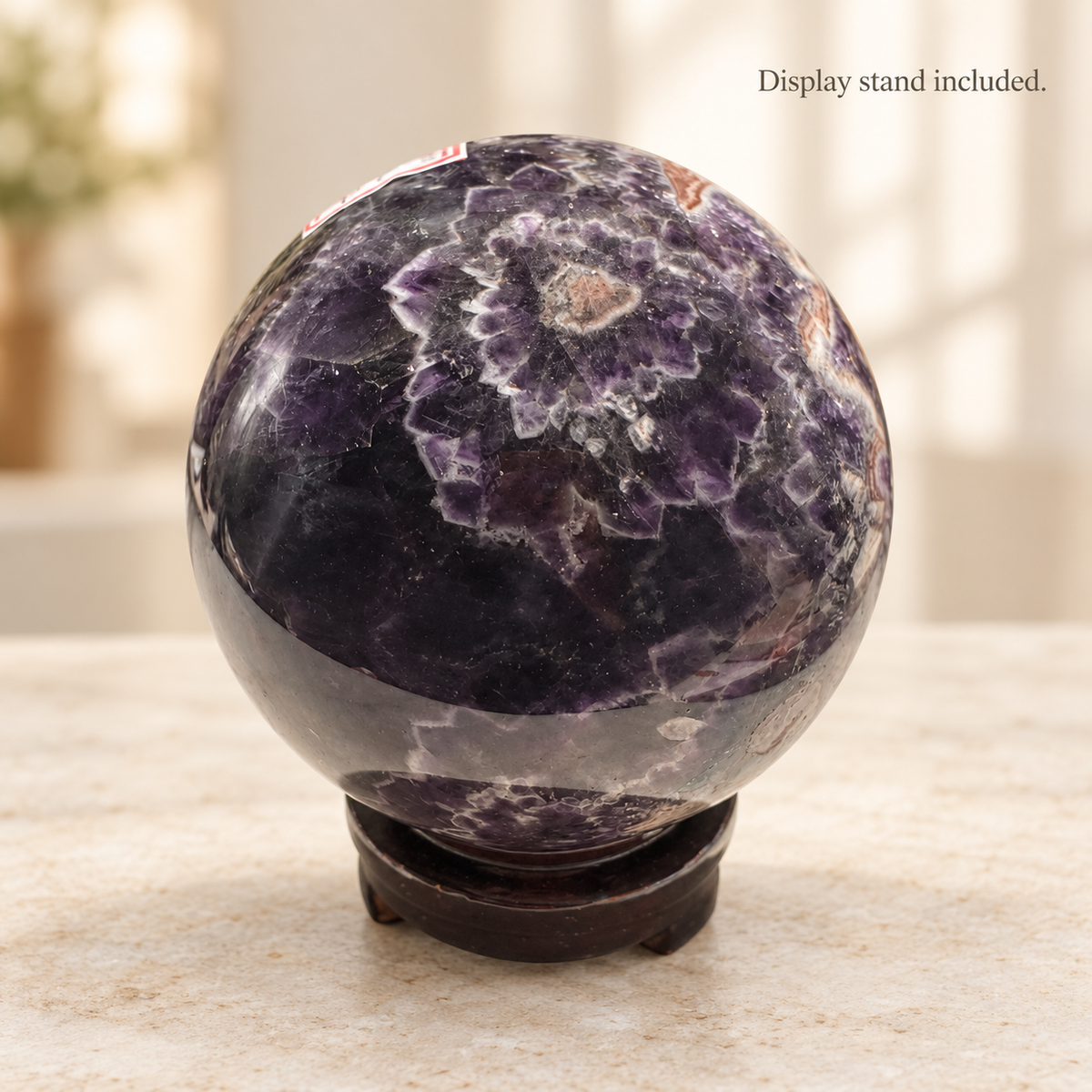 Large Madagascar Dream Amethyst sphere #4, 1.3kg, 10cm / 3.94in, stand-included