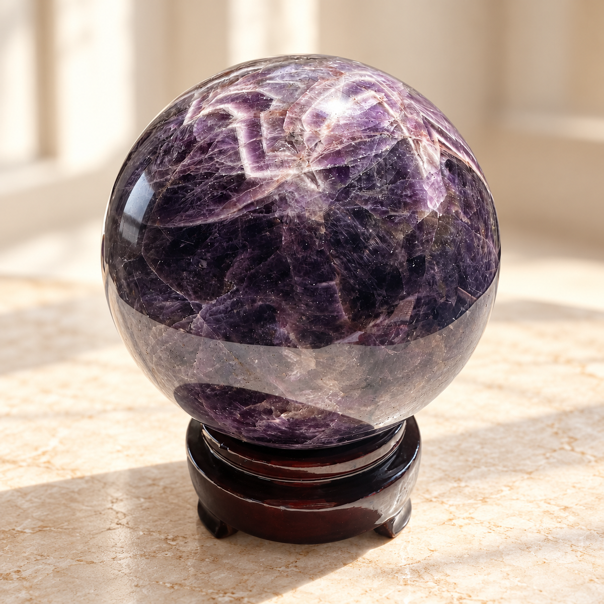 Large Madagascar Dream Amethyst sphere #5, 1.27kg, 9.9cm / 3.90in, main