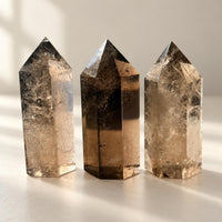 Natural Brazilian Smoky Quartz Tower | Polished Crystal Point | 4 Sizes