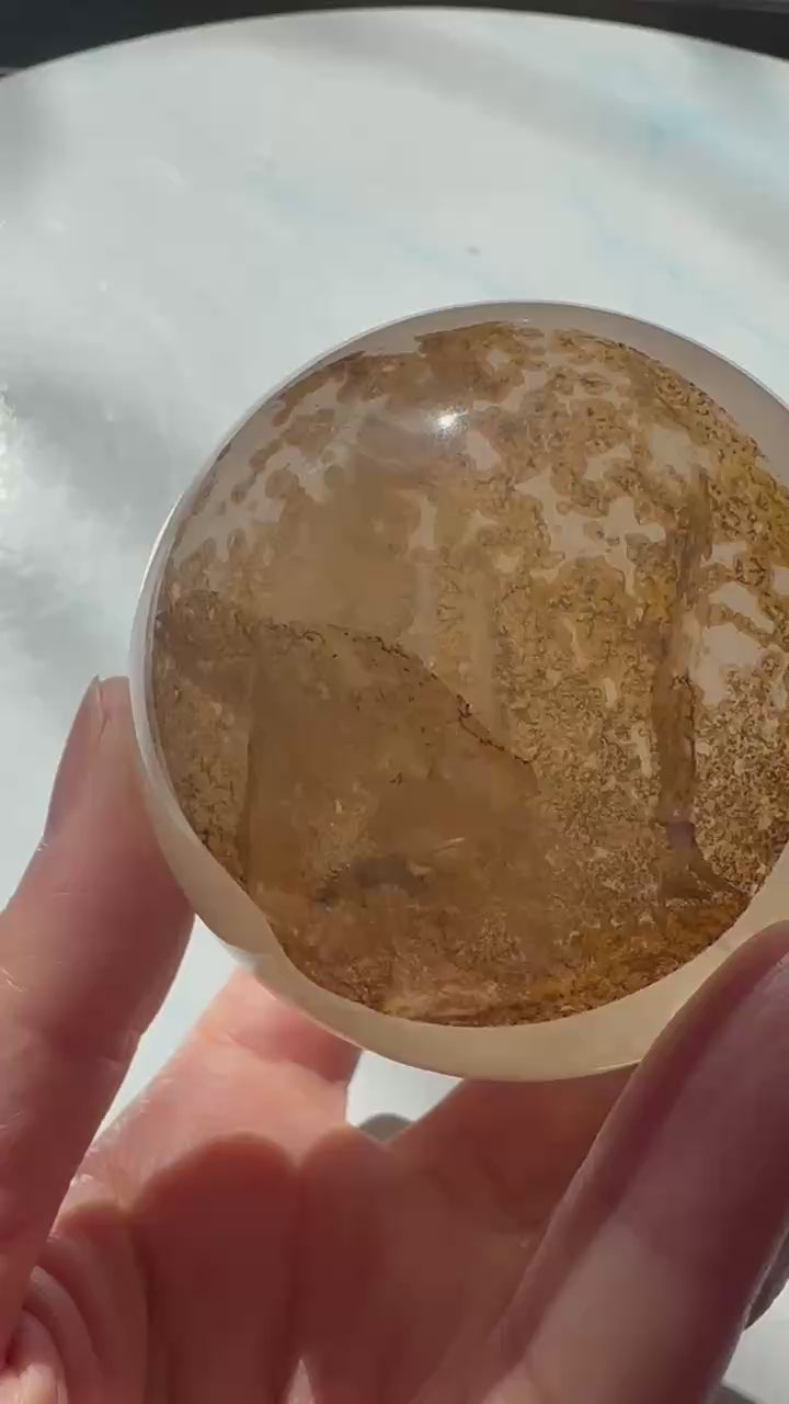 Smoky Quartz Sphere with Mountain Phantom | 510g 7cm Exact Piece
