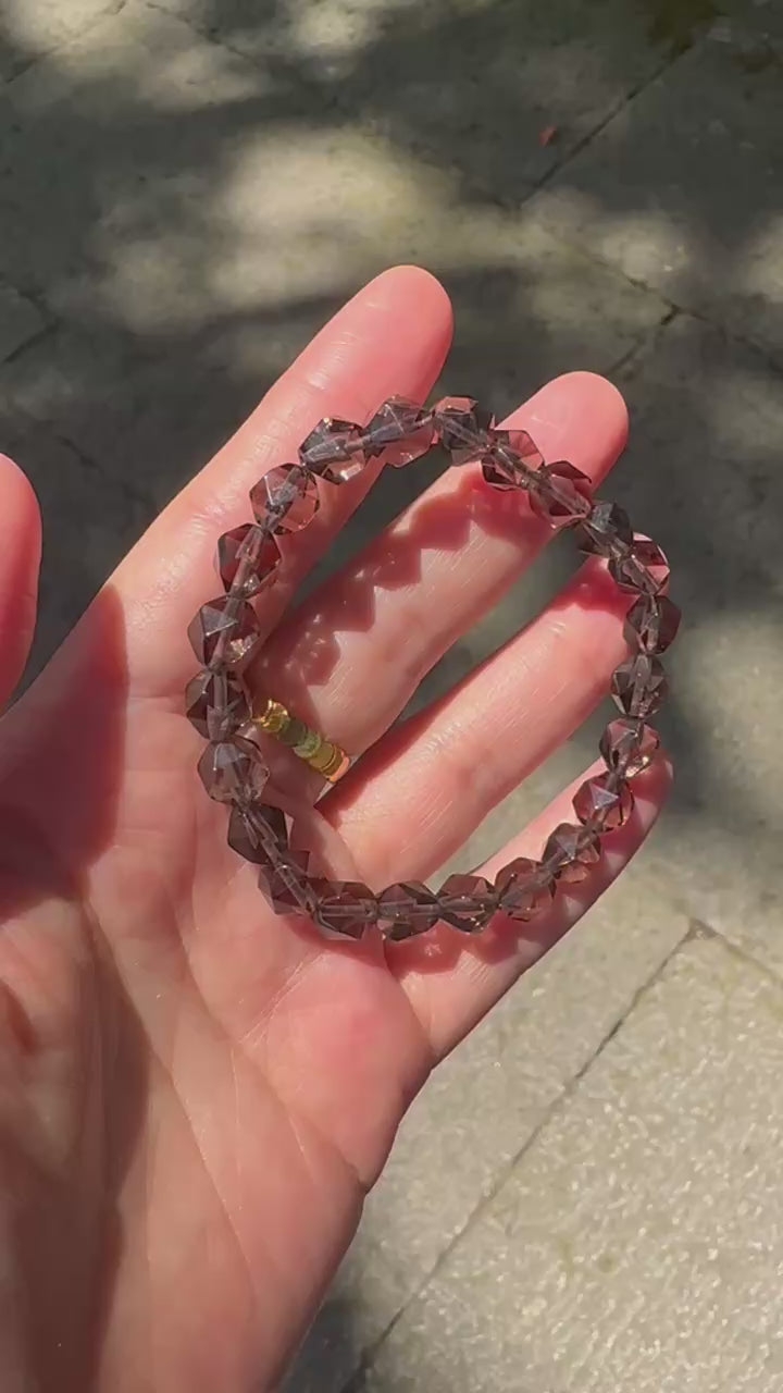 Ice Obsidian Bracelet | Faceted 8mm Beads
