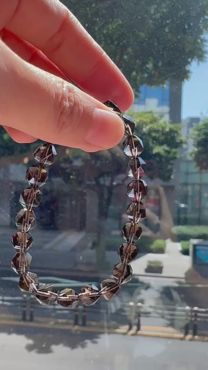 Ice Obsidian Bracelet | Faceted 8mm Beads