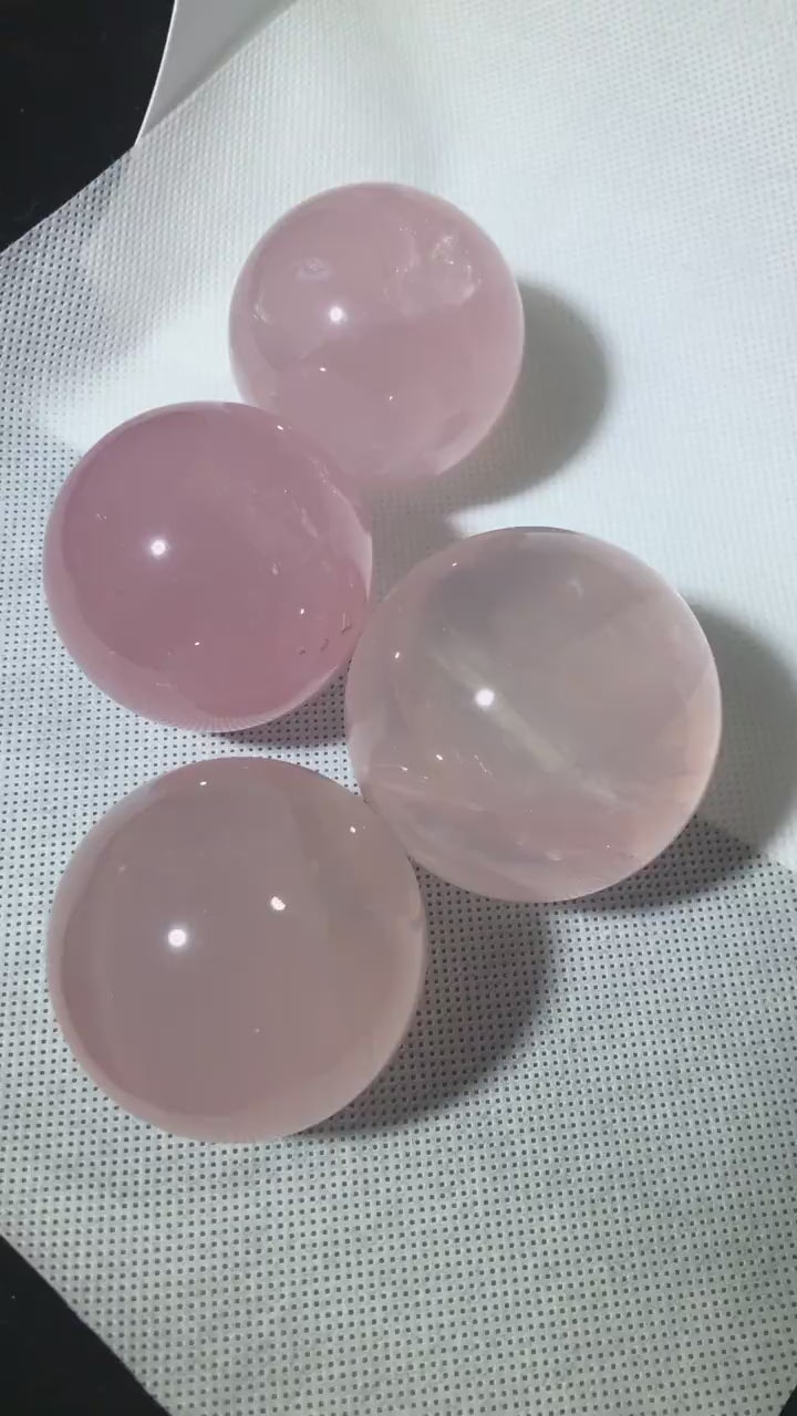 Mozambique Rose Quartz Sphere | Natural Pink Crystal Ball