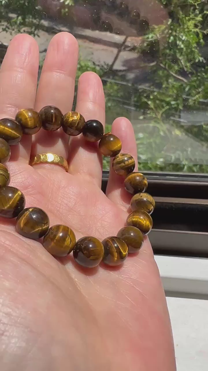 Tiger’s Eye Bracelet | Natural Stretch Beads 8mm & 10mm
