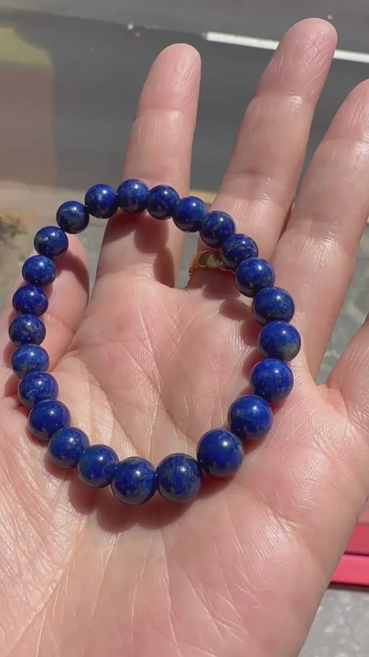 Lapis Lazuli Bracelet | Natural 7.5mm Beads