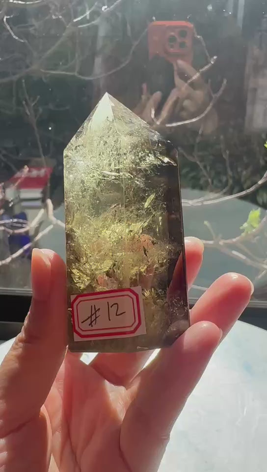 Brazilian Citrine Tower with Rainbow | 186g 8.8cm Exact Piece #12