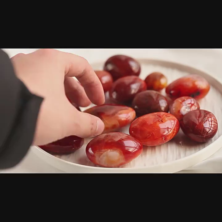 Carnelian Palm Stone | Natural Polished Crystal 3–5cm