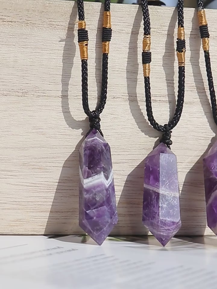 Dream Amethyst Necklace | Natural 4–5cm Crystal Pendant