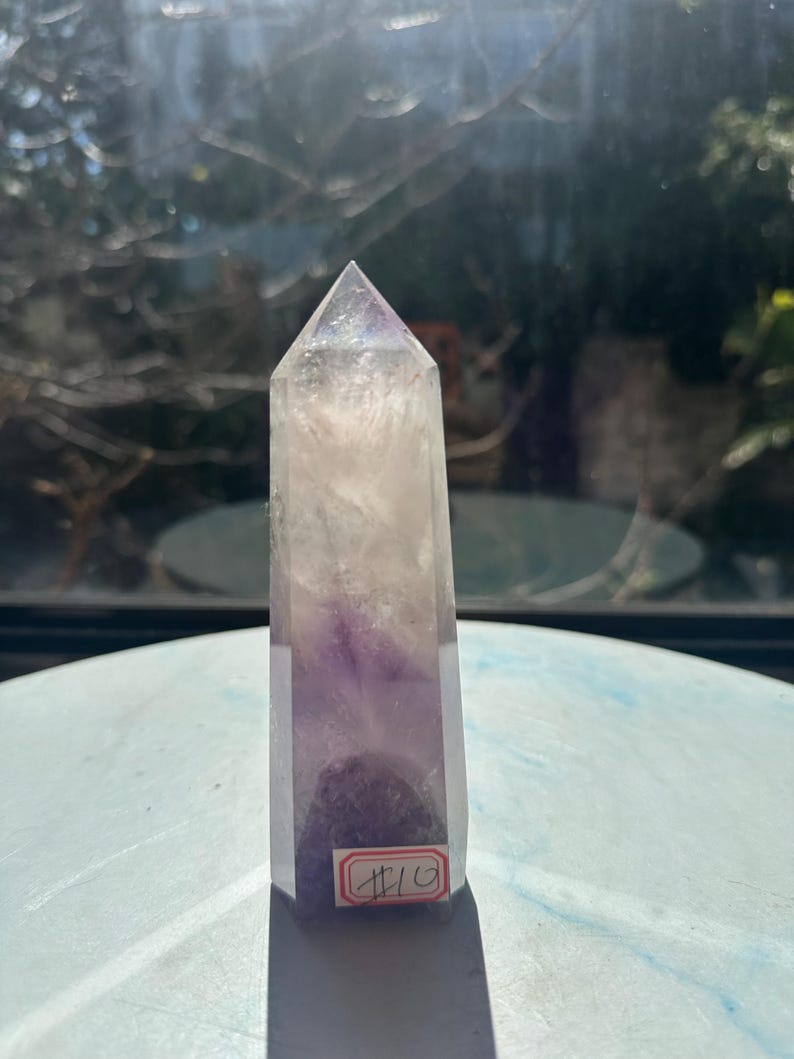 Natural Brazilian Phantom Amethyst Tower, Exact Piece #10