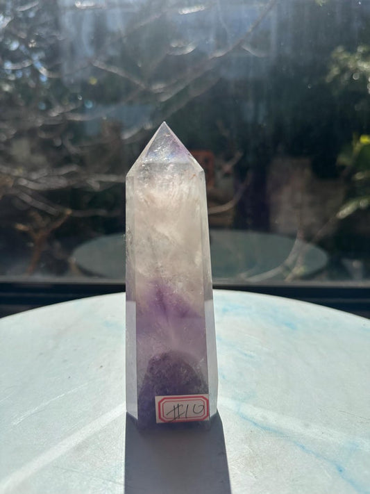 Natural Brazilian Phantom Amethyst Tower, Exact Piece #10