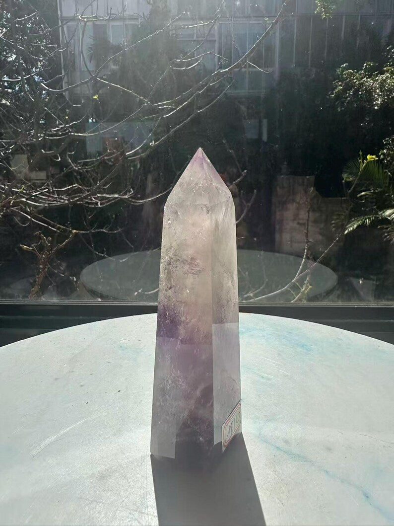Natural Brazilian Phantom Amethyst Tower, Exact Piece #10 — view 2
