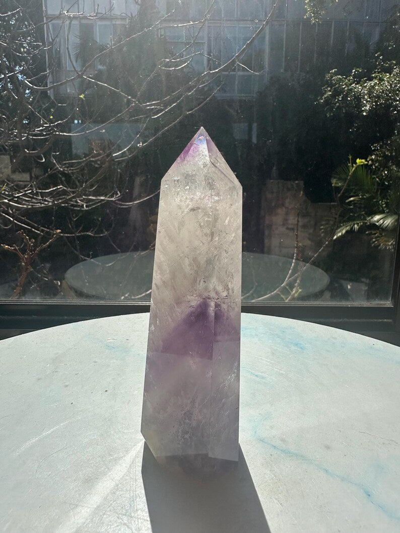 Natural Brazilian Phantom Amethyst Tower, Exact Piece #10 — view 3