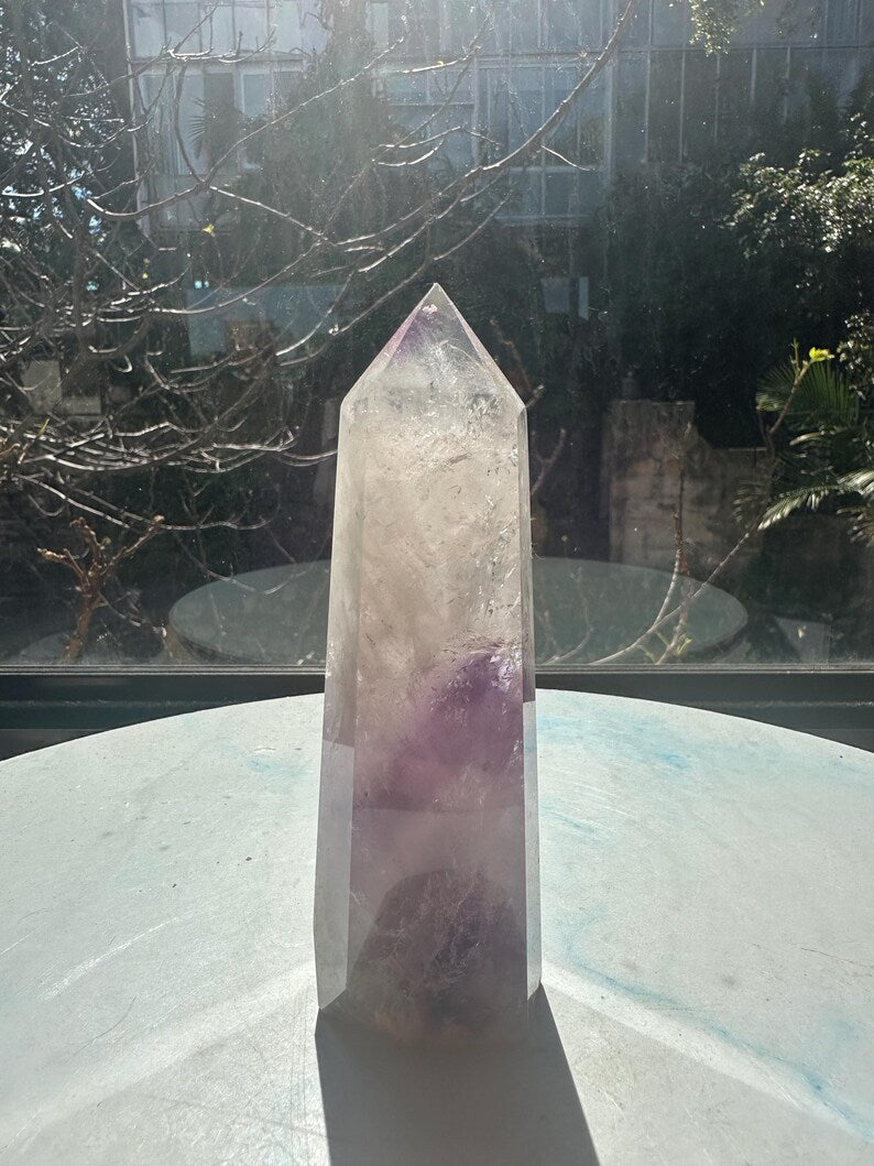 Natural Brazilian Phantom Amethyst Tower, Exact Piece #10 — view 4
