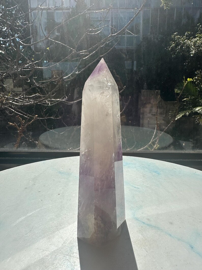 Natural Brazilian Phantom Amethyst Tower, Exact Piece #10 — view 5
