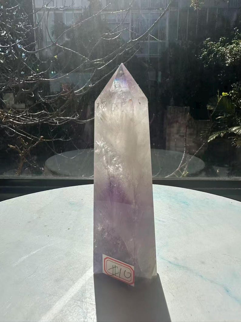 Natural Brazilian Phantom Amethyst Tower, Exact Piece #10 — view 6