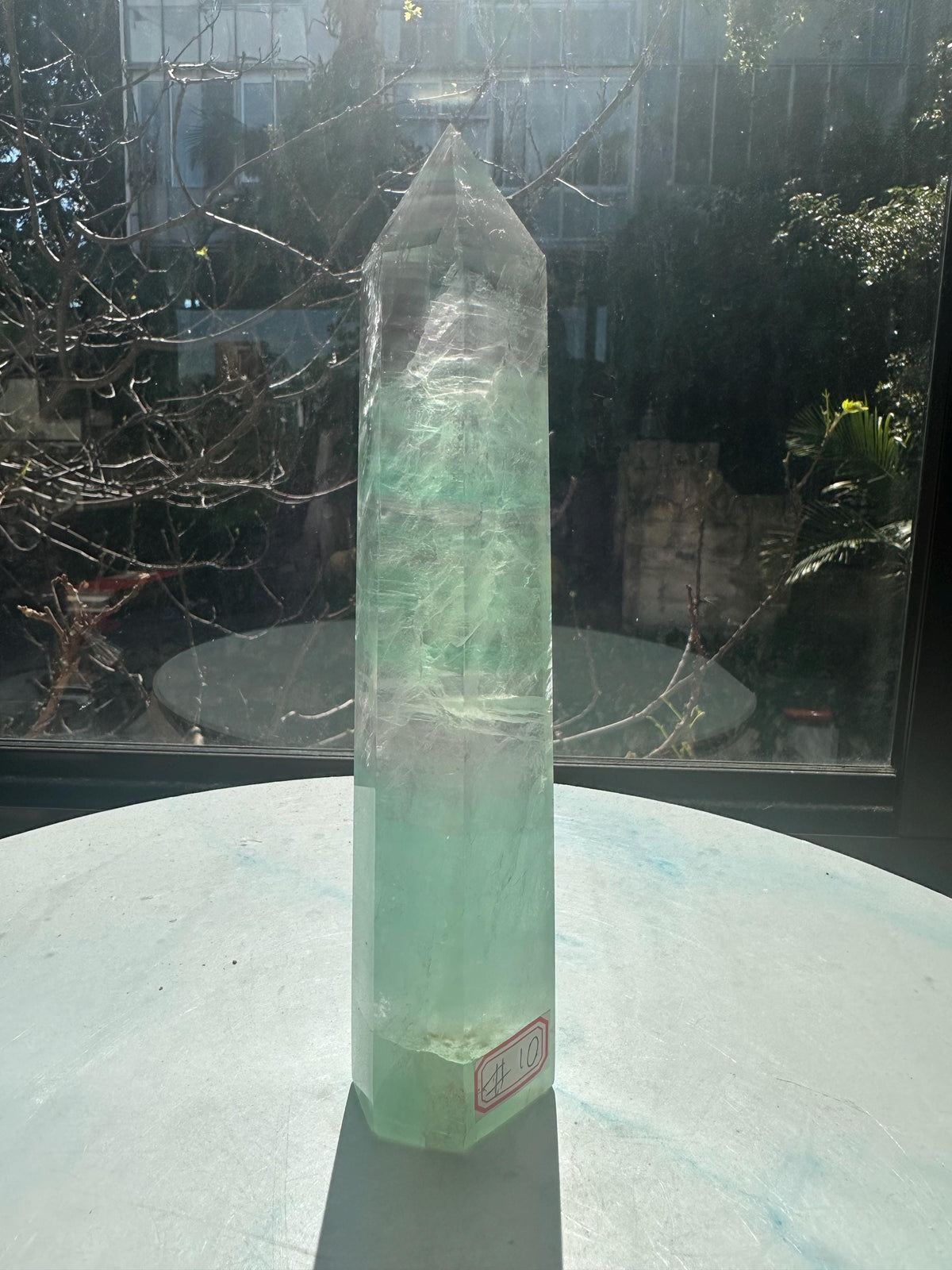 Exact 600g 19cm Watermelon Fluorite tower #10 — view 2
