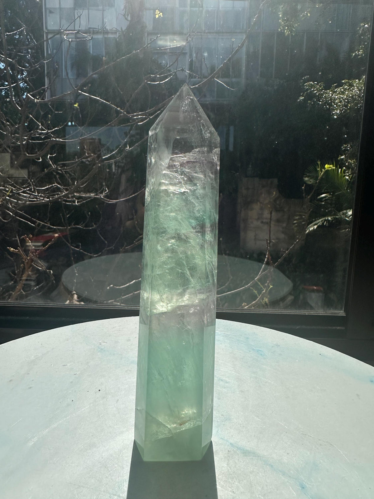 Exact 600g 19cm Watermelon Fluorite tower #10 — view 4