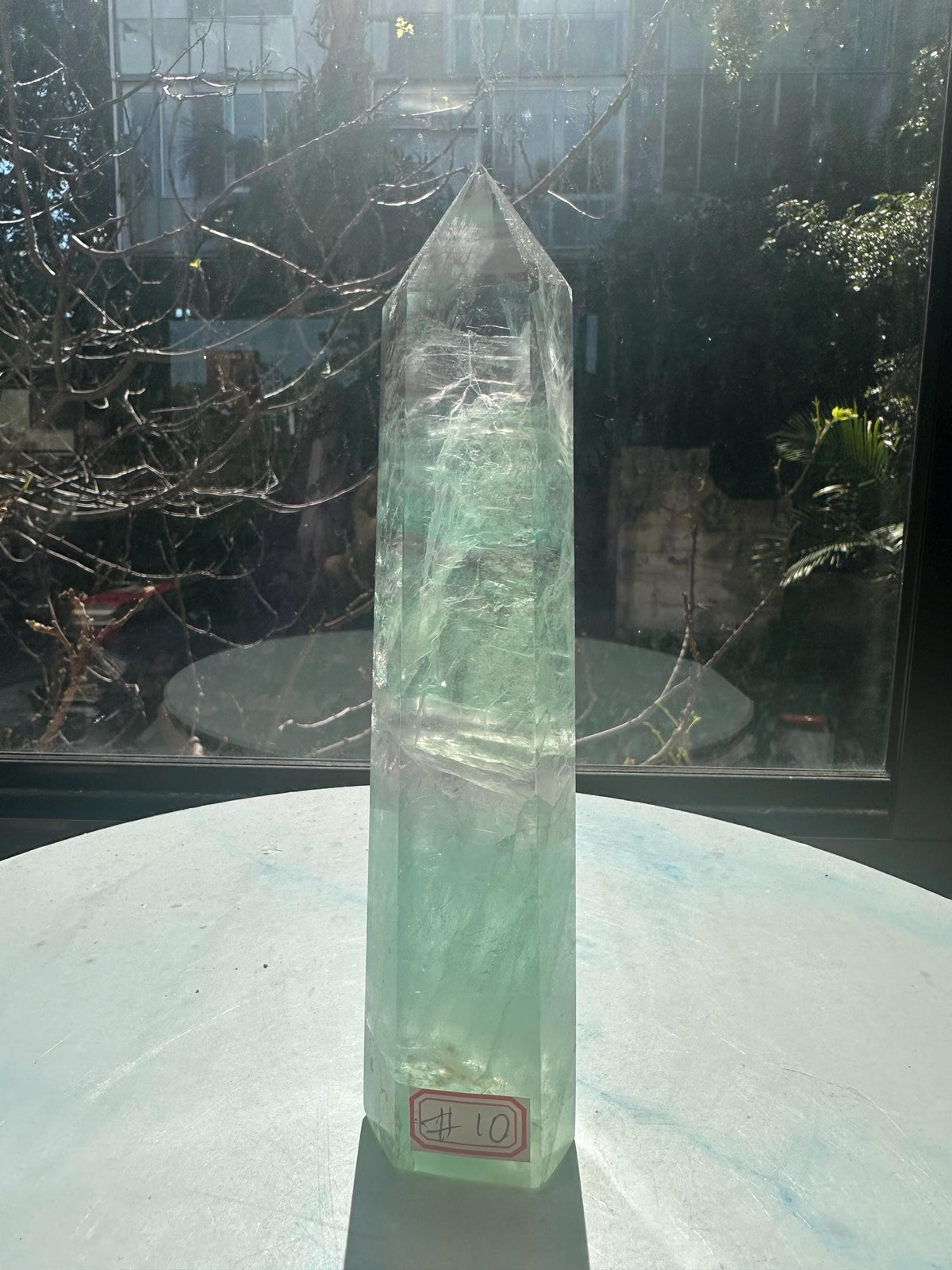Exact 600g 19cm Watermelon Fluorite tower #10 — view 6