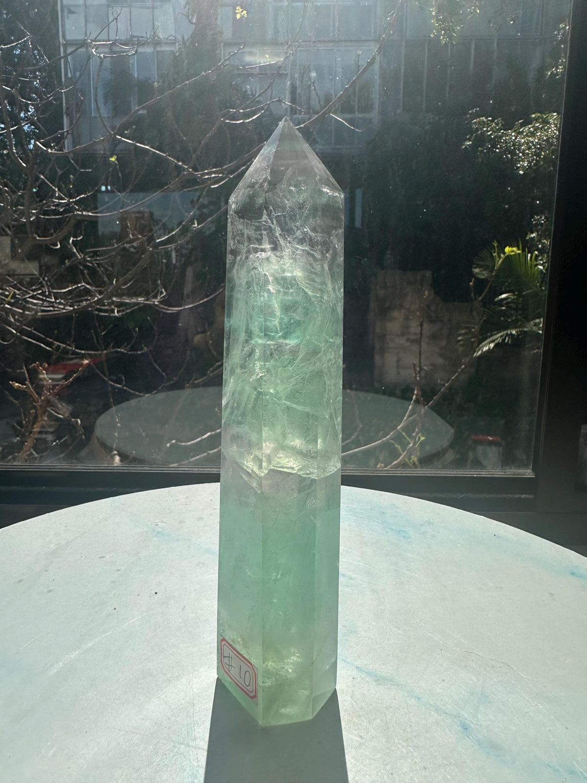 Exact 600g 19cm Watermelon Fluorite tower #10 — view 7
