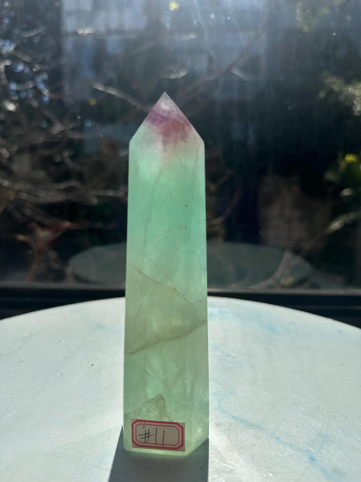 Exact 461g 16cm Watermelon Fluorite tower #11 — view 6