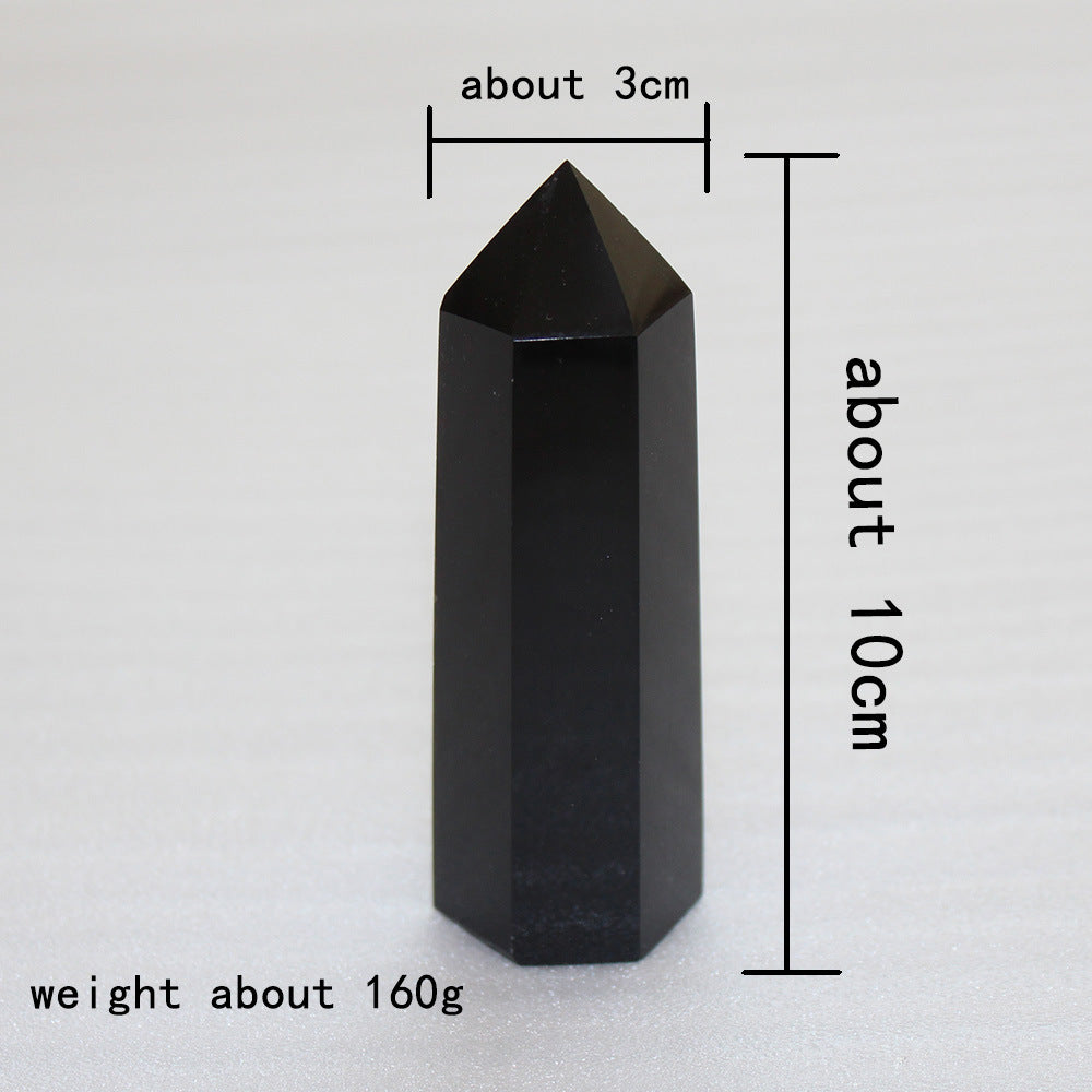 Black Obsidian Tower | Polished Black Crystal Point 10cm