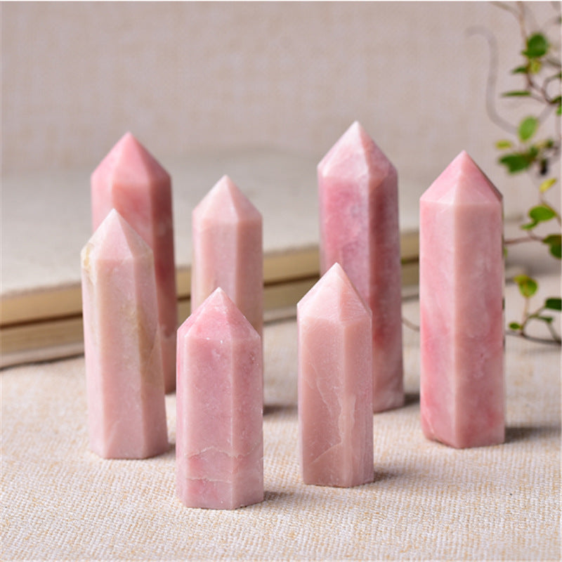 Pink Opal Tower – Natural Crystal Point 6–8cm product photo 1