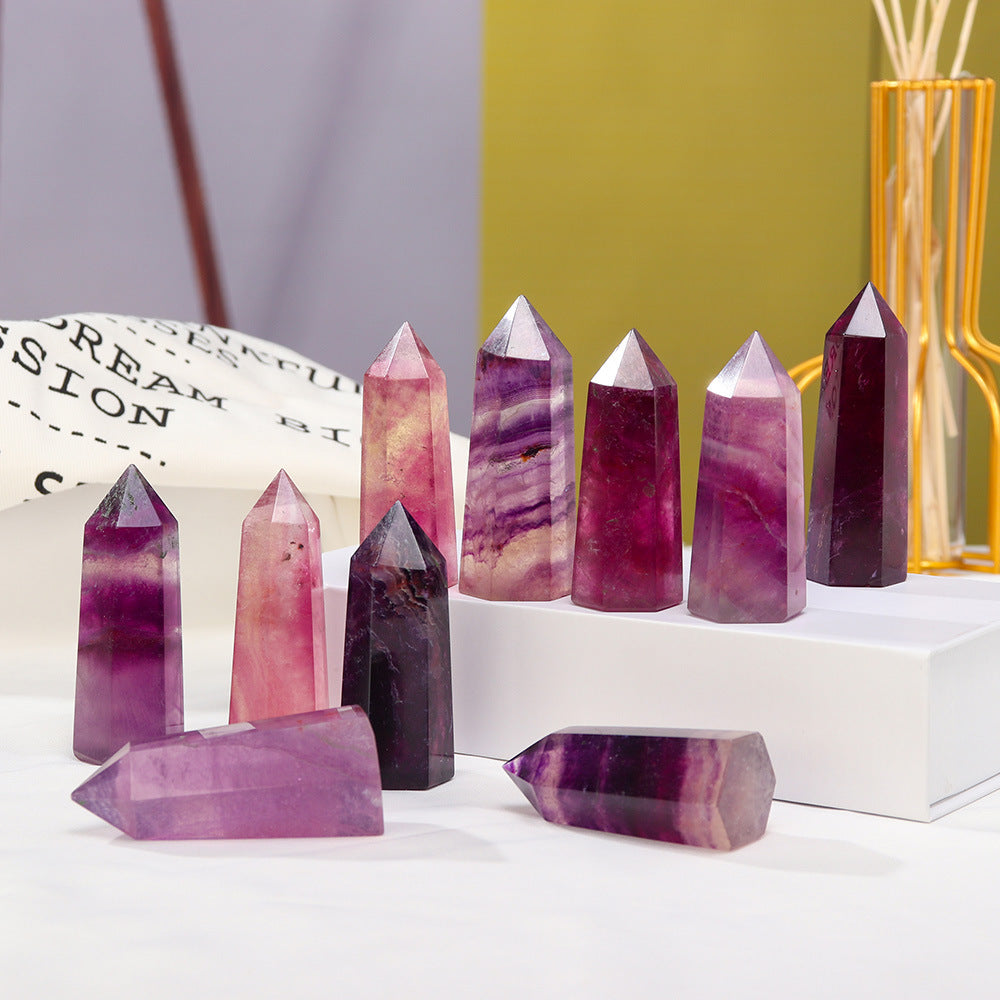 Purple Fluorite Tower – Natural Deep Violet Crystal Point 6–7cm product photo 2