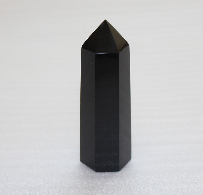 Black Obsidian Tower | Polished Black Crystal Point 10cm