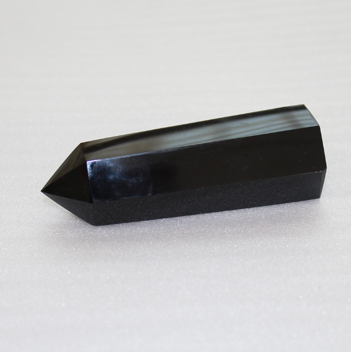 Black Obsidian Tower | Polished Black Crystal Point 10cm