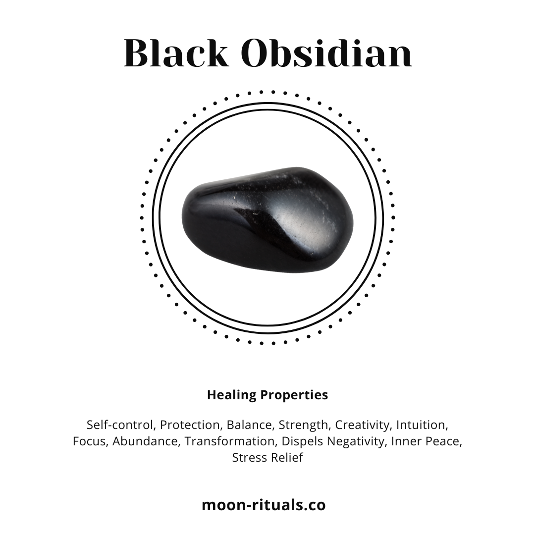 Black Obsidian tower size and display example for natural crystal point