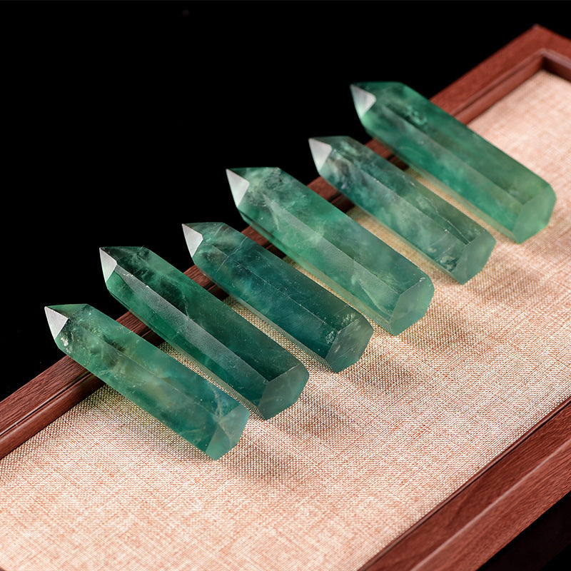 Green Fluorite Tower | Natural Crystal Point 7–8cm