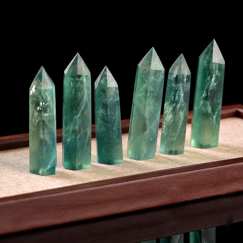 Green Fluorite Tower | Natural Crystal Point 7–8cm