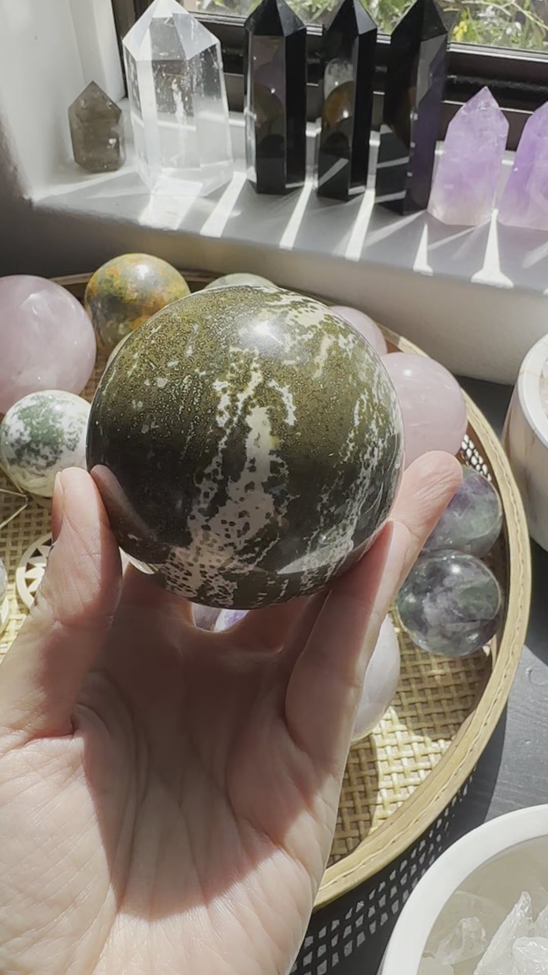 Ocean Jasper Sphere | Natural Crystal Ball 7cm