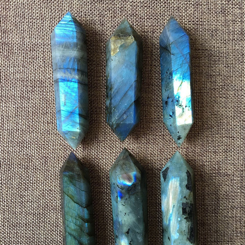 Double Terminated Point Labradorite Crystal for Intuition and Transformation