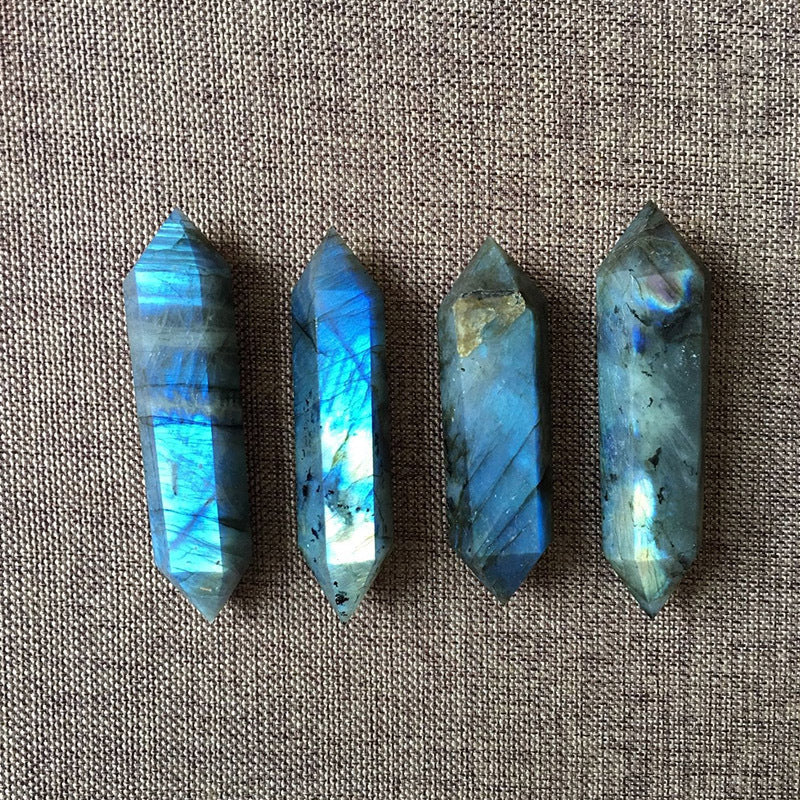 Double Terminated Point Labradorite Crystal for Intuition and Transformation