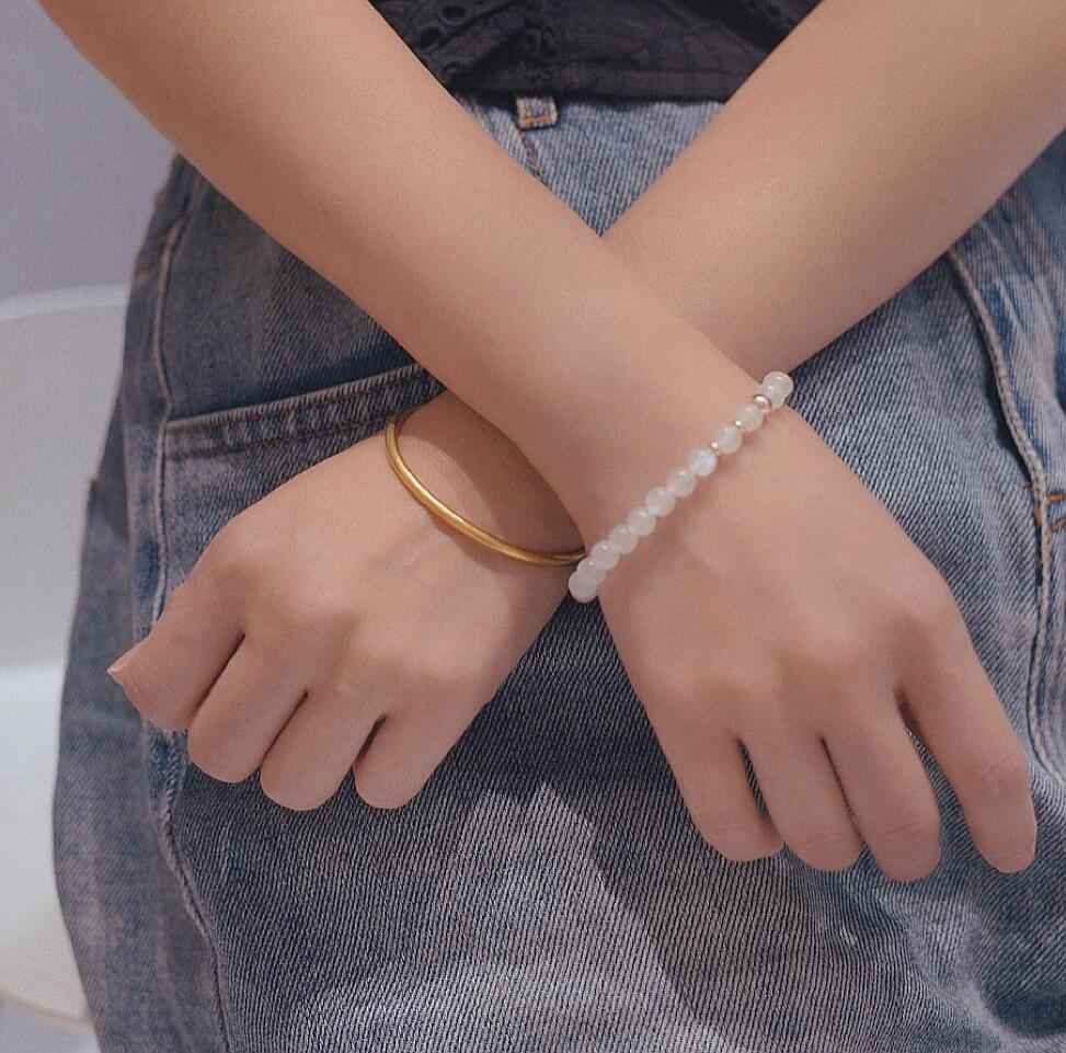 Moonstone Beaded Bracelet