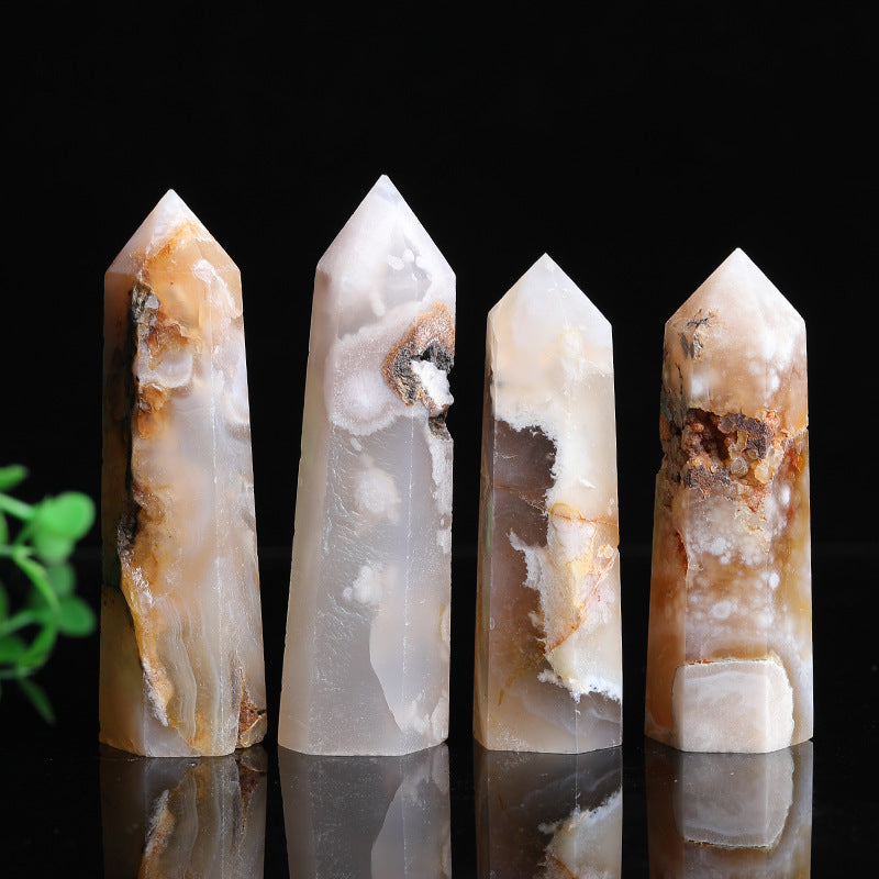 Flower Agate Tower | Natural Crystal Point