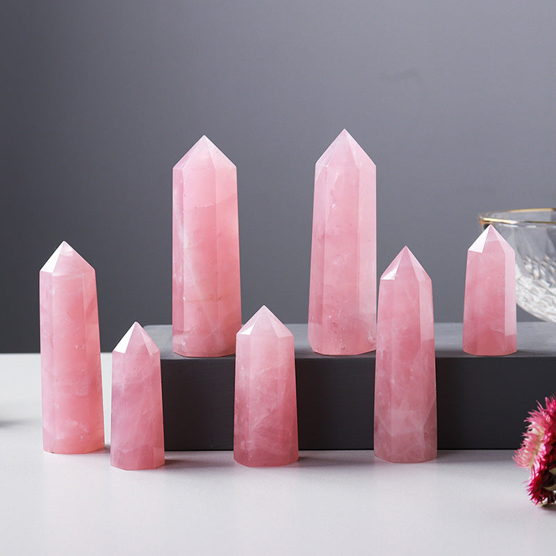 Rose Quartz Tower – Natural Pink Crystal Point 5–7cm product photo 1