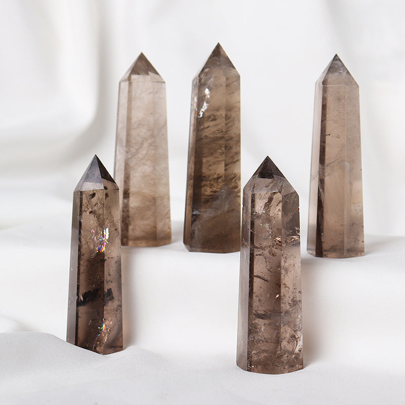 Natural Smoky Quartz Tower | Crystal Point 6–8cm